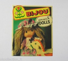 VECCHIO ADESIVO anni '80 /Old Sticker BAMBOLA BIJOU CEPPI RATTI DOLLS (cm 8x9) 