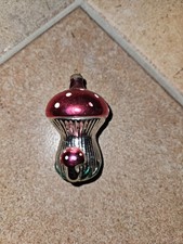 Palla di Natale a forma di fungo in vetro soffiato anni 60