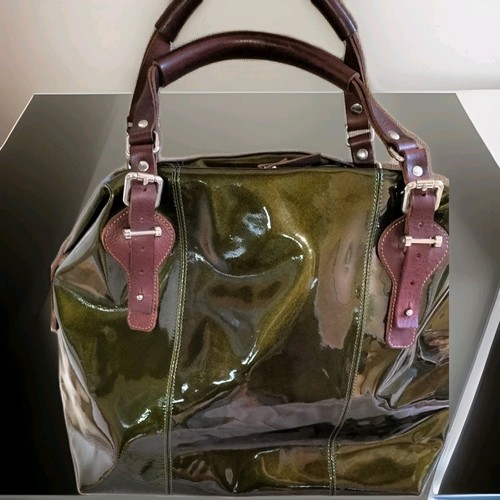 Borsa vernice verde pauric - borsa, in