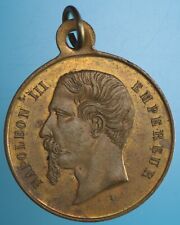 FRANCIA NAPOLEONE III MEDAGLIA 1859 CAMPAGNA D' ITALIA BRONZO DORATO qFDC