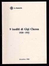 GIGI CHESSA CATALOGO MOSTRA 9 INEDITI 1920 - 1932 GALLERIA LA BUSSOLA TORINO 