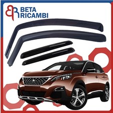 Deflettori Aria Per Peugeot 3008 SUV Dal 2016  Antivento Atipioggia Fumè  4 PZ