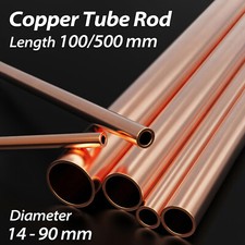 Tubo in rame microforo, lunghezza 100/500 mm OD 14-90 mm spessore parete 0,5-4 mm