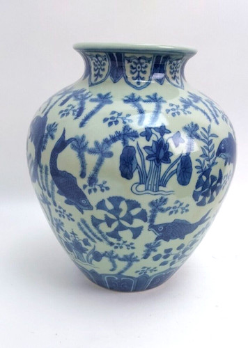 Antico vaso cinese flow blu - cinese,