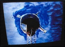 Mario Schifano acrilico su tela computerizzata mis 100 x 140 