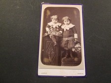 PHOTO CDV deux enfants cliche