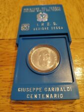 Moneta Italia commemorativa 500 LIRE Argento " Giuseppe Garibaldi " Anno 1982