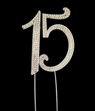 15 Cake Pick Topper Diamante