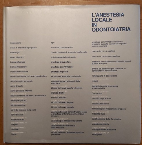 Anestesia locale in - locale,