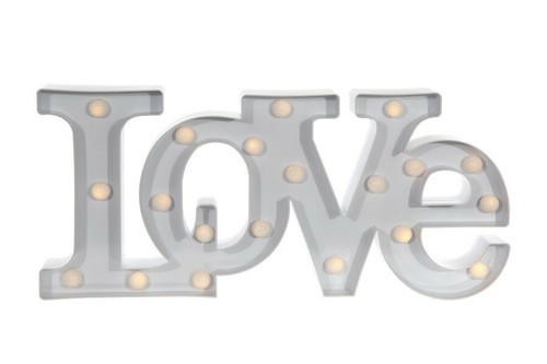 Insegna luminosa bianca love - luminosa, "love"