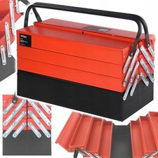 Cassetta Attrezzi Metallo 7 Scomparti Portautensili Officina Lavoro 58x24xh29 cm