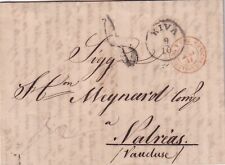 15466-INCOM., PREF., DA RIVA DEL GARDA A Valréas, ANNULLO AMB. AUSTRIACHE, 1862