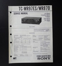 Original SONY TC-WR97ES/WR870 Cassette Deck Service Manual / Anleitung S17