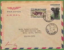 ZA0453 - COSTA D'AVORIO - Storia postale - Copertina posta aerea - Elefanti - 1963