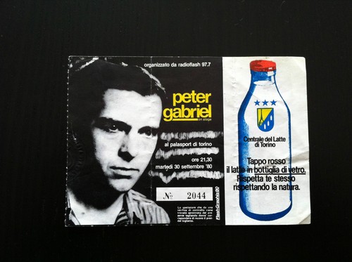 Peter gabriel biglietto ticket - gabriel,