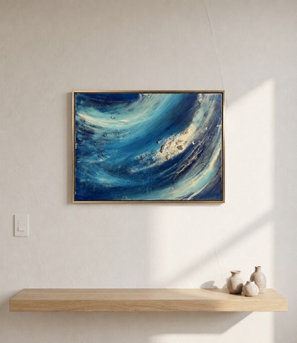 Quadro astratto dipinto mano - quadro, a