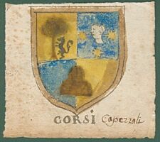 ARALDICA. CORSI CAPEZZALI-CIOLI. Toscana '600. Stemmi di famiglie nobili toscane