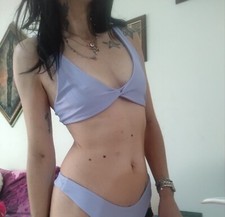 Costume Da bagno Bikini Donna Shein Viola Lilla M Nuovo