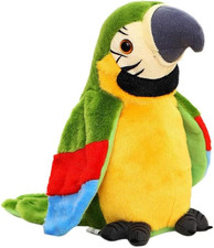 Pappagallo Parlante E Canterino. Giocattolo Elettronico Peluche Che Riproduce La