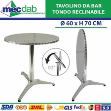 Tavolino Da Bar Reclinabile In Alluminio Con Base 3 Piedi Struttura In Alluminio
