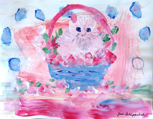 Cestino gattino gatto 11x14