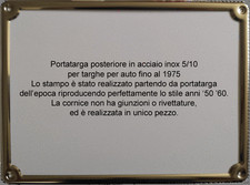 Portatarga/Cornice Posteriore