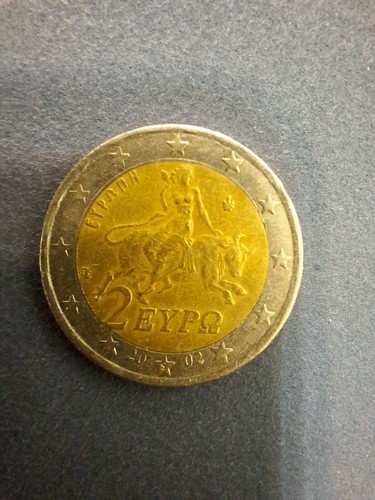 Moneta euro grecia 2002 - 2, con