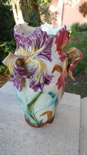 Vaso antico ceramica barbotine