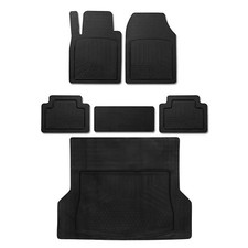 Set tappetini e bagagliaio per BMW X3 antiscivolo tutte le stagioni gomma nero 6x