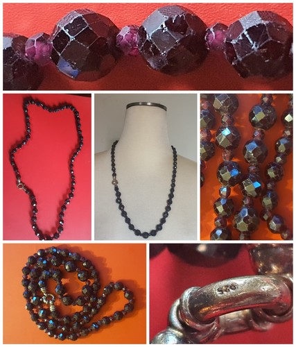 Collana pietre granato lunga - collana, granato❗lunga
