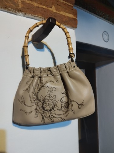 Borsa tosca blu bambù nuova - tosca, bambù.