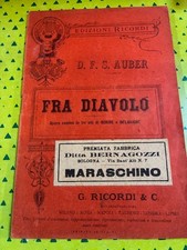 FRA DIAVOLO Auber Casa Editrice Ricordi primi del '900 Libretto Opera Ottimo