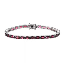 Bracciale tennis ovale granato