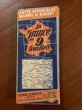Carta Geografica Francia FRANCE. CARTES REVERSIBLES BLONDEL LA ROUGERY. 1934