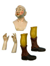 Pastore Componibile Dipinto in Terracotta Cm 35/40 - Zampognaro Testa Mani e Pie