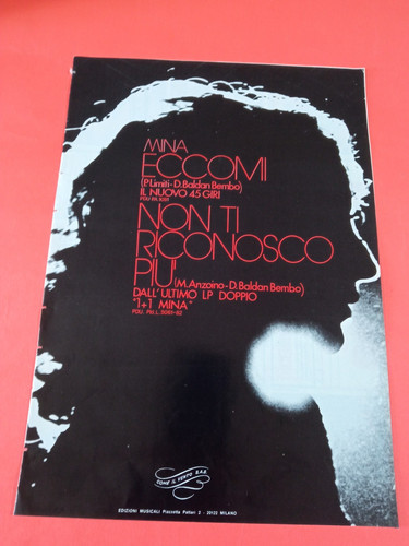 Pubblicita 1972 mina mazzini - pubblicita,