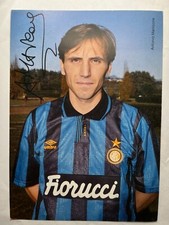 ANTONIO MANICONE-FC Inter Milano anni 90-1 Cap ITALIA-cartolina ufficiale GRANDE FORMATO-AK