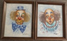 Quadri pagliaccio olio su tela