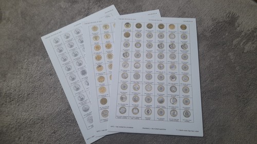 Fogli collezione monete 50p - fogli,