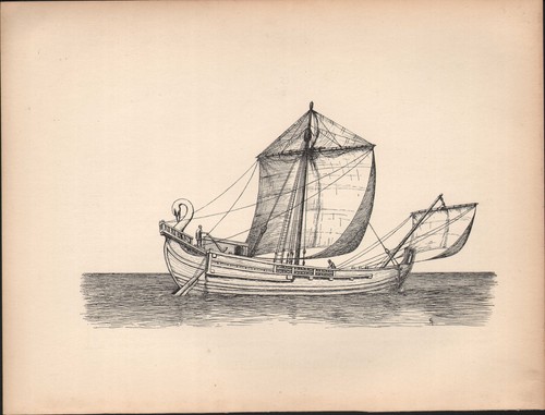 Stampa nave vela del 1936 - nave,