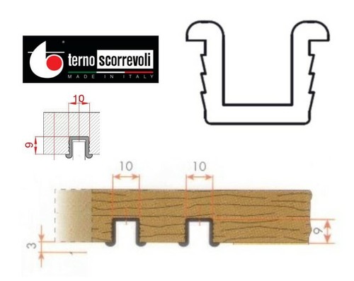 Binario plastica terno - 730, 620