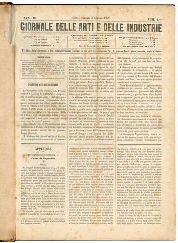 Giornale delle arti - giornale, e
