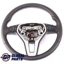 Volante Mercedes W176 W204 W246 NUOVO Pelle nera con filetti bianchi