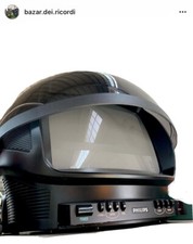  TV a forma di casco con visiera di Phillips anni '80
