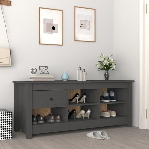 Scarpiera grigia 110x38x45 - grigia, 110x38x45,5