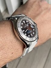 Cinturino gomma vulcanizzata 20 mm Rolex Yachtmaster orologi ceramica BIANCO mimetico