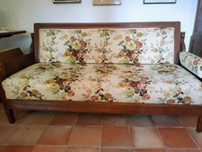 Divano in noce intagliato stile impero seconda metà 800