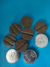 Lotto 9 gettoni (telefonici, giostre, altro) anni 80, 90 da collezione 