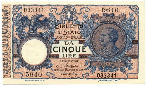 Lire biglietto stato - di,