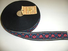 BORDO GALLONE PASSAMANERIA ROSA TURCHESE TIROLESE ORIGINALE COTONE TELAIO X 1 MT